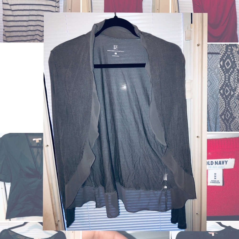 New York & Company gray cardigan